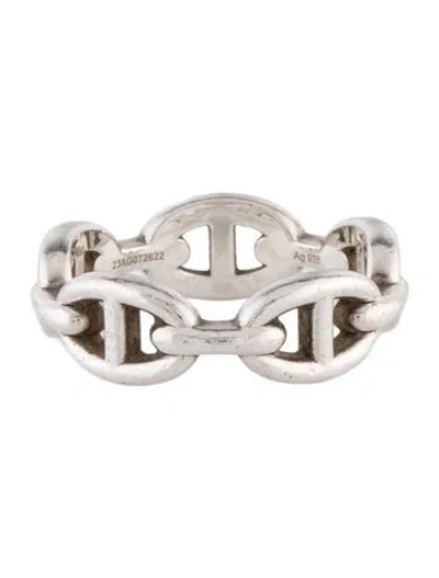 Pre-owned Hermes Small Chaine D'ancre Enchainee Ring In Multi