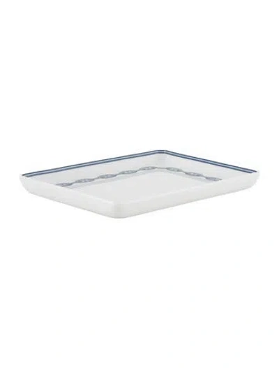 Pre-owned Hermes Small Chaine D'ancre Tray In Blue