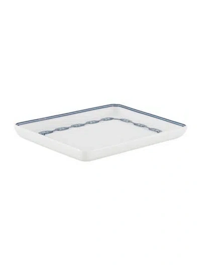 Pre-owned Hermes Small Chaine D'ancre Tray In Blue