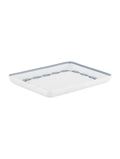 Pre-owned Hermes Small Chaine D'ancre Tray In Blue