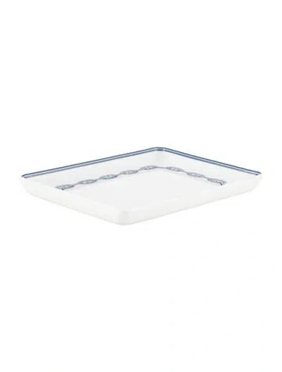 Pre-owned Hermes Small Chaine D'ancre Tray In Blue