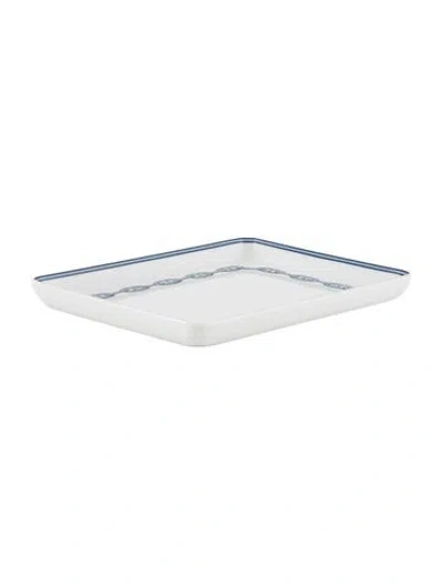 Pre-owned Hermes Small Chaine D'ancre Tray In Blue