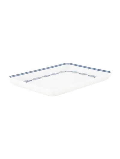 Pre-owned Hermes Small Chaine D'ancre Tray In Blue