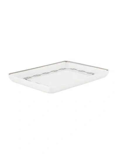 Pre-owned Hermes Small Chaine D'ancre Tray In Metallic