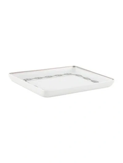 Pre-owned Hermes Small Chaine D'ancre Tray In Metallic