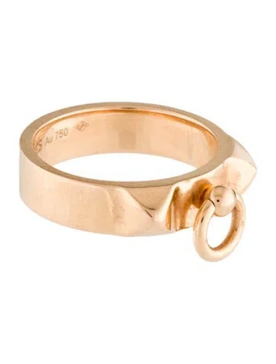 Pre-owned Hermes Small Collier De Chien Ring In Multi