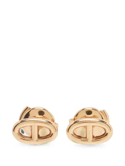 Pre-owned Hermes Small Farandole Stud Earrings In Pink