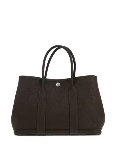 Pre-owned Hermes Small Garden Handbag In Brown