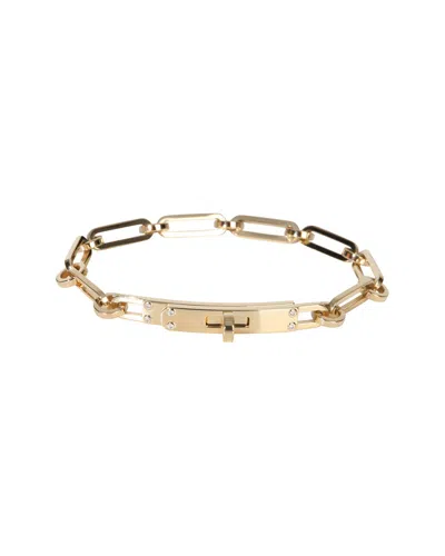 Pre-owned Hermes Hermès Small Kelly Chaine 0.04 Ct. Tw. Diamond Bracelet (authentic Pre-loved)