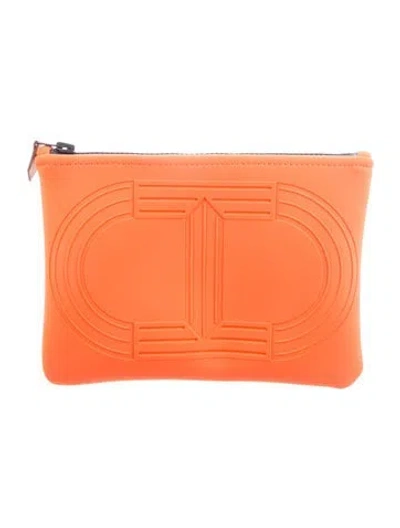 Pre-owned Hermes Small Neobain Maillon Marin Case In Orange