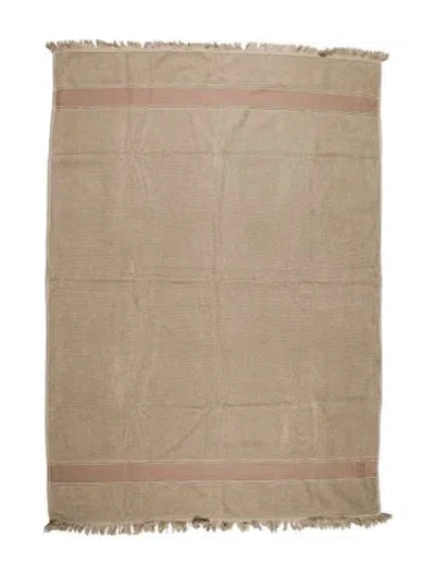 Pre-owned Hermes Small Yachting Beach Towel In Neutral