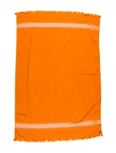 Pre-owned Hermes Small Yachting Beach Towel In Orange