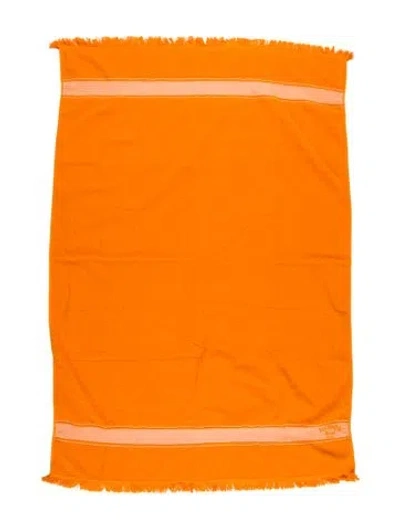 Pre-owned Hermes Small Yachting Beach Towel In Orange