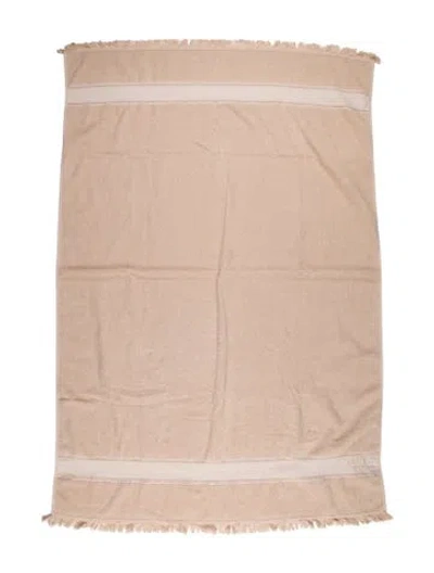 Pre-owned Hermes Small Yachting Brach Towel W/ Tags In Neutral