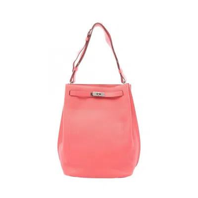 Pre-owned Hermes So Kelly Pink Togo Leather Shoulder Bag ()