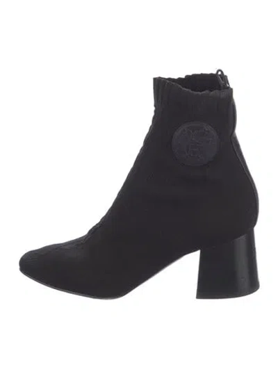 Pre-owned Hermes Sock Boots In Black