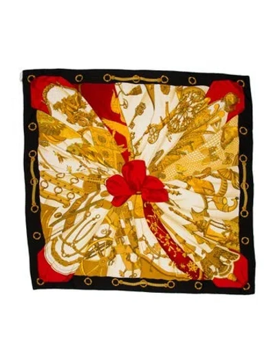 Pre-owned Hermes Soleil De Soie Silk Scarf In Multi