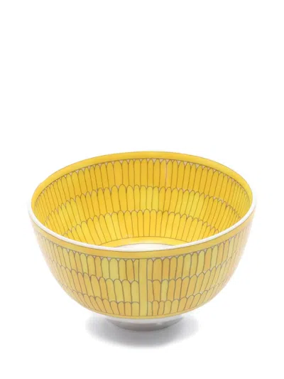 Pre-owned Hermes Soleil D'hermès Pm Ceramic Bowl In Yellow