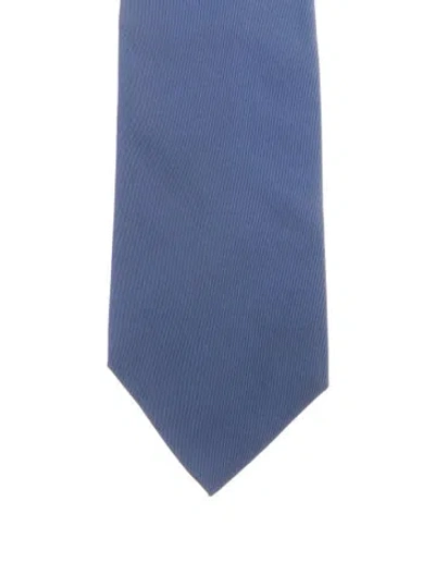 Pre-owned Hermes Solid Silk Tie
