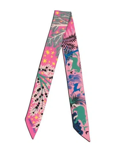 Pre-owned Hermes Sous Le Charme D Orphee Silk Twilly Scarf In Pink