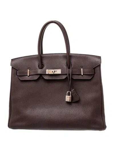 Pre-owned Hermes Special Order Togo Verso Birkin 35 In Brown