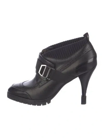 Pre-owned Hermes Spicy Derby Leather Boots In Black