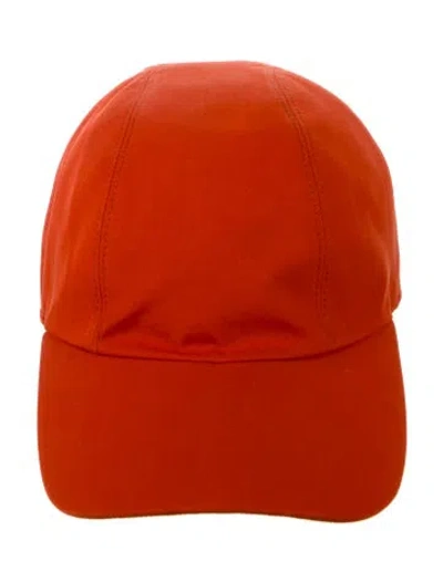 Pre-owned Hermès Sport Linen Lined Cap In Orange