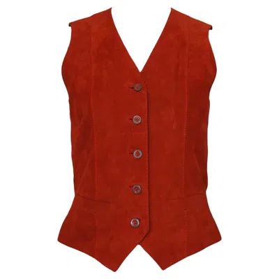 Pre-owned Hermes Hermès Sport Suede Burnt Orange Vest