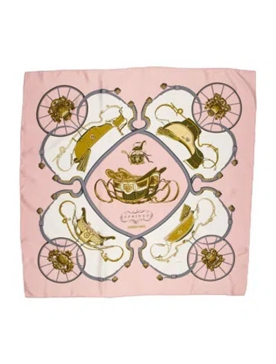 Pre-owned Hermes Springs Silk Scarf In Multi
