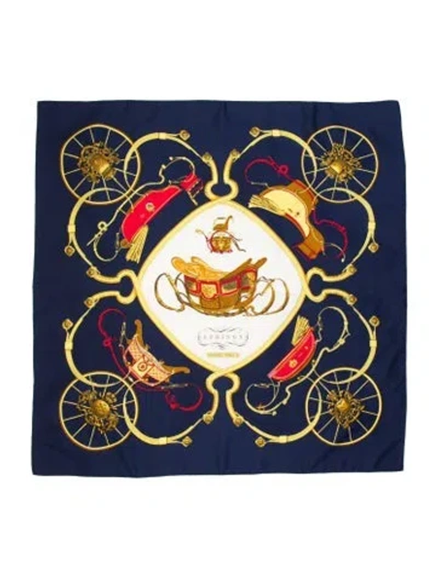Pre-owned Hermes Springs Silk Scarf In Pink