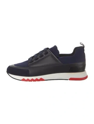 Pre-owned Hermes Stadium Athletic Sneakers In Blue