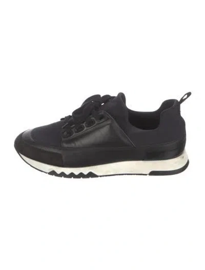 Pre-owned Hermes Stadium Sneakers In Black
