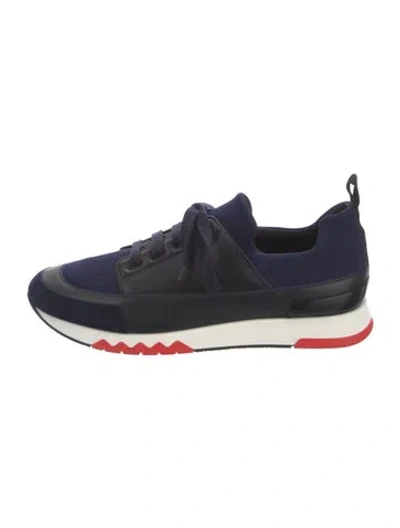 Pre-owned Hermes Stadium Sneakers In Blue