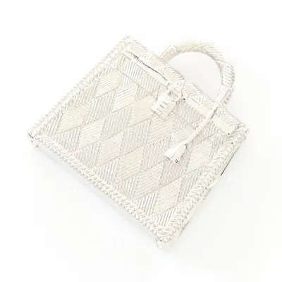 Pre-owned Hermes Stainless Steel Pendant () In Silver