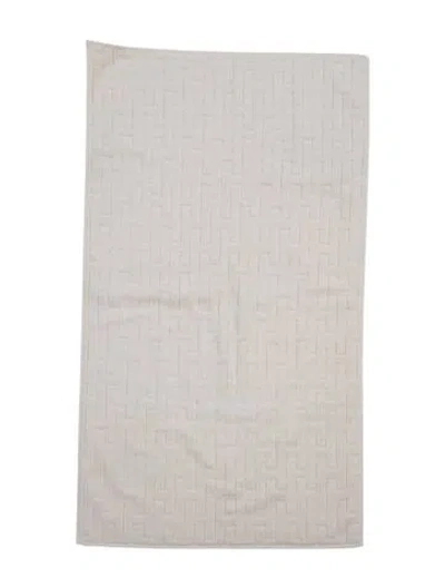 Pre-owned Hermes Stairs Hand Towel In Neutral