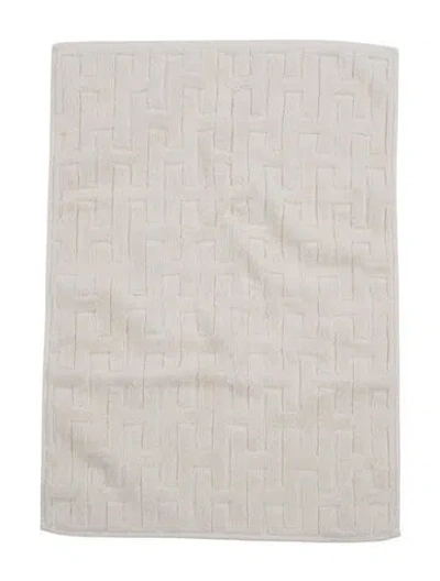 Pre-owned Hermes Stairs Hand Towel In Neutral
