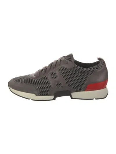 Pre-owned Hermes Starter Athletic Sneakers In Gray