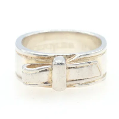 Pre-owned Hermes Sterling Silver 925 Band Ring ()
