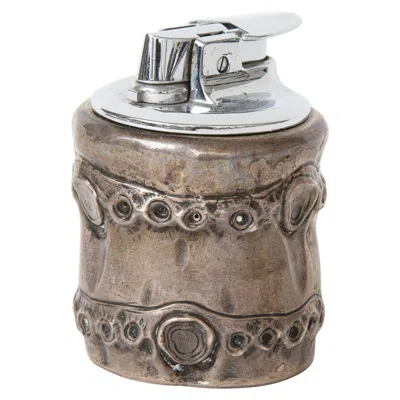 Pre-owned Hermes Sterling Silver "bamboo" Lighter By Hermès, France, C. 1950s