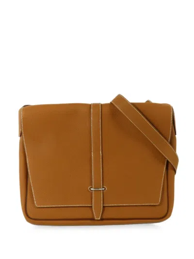 Hermes Steve Light Junior Shoulder Bag In Brown