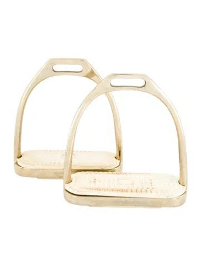 Pre-owned Hermes Stirrups In Gold