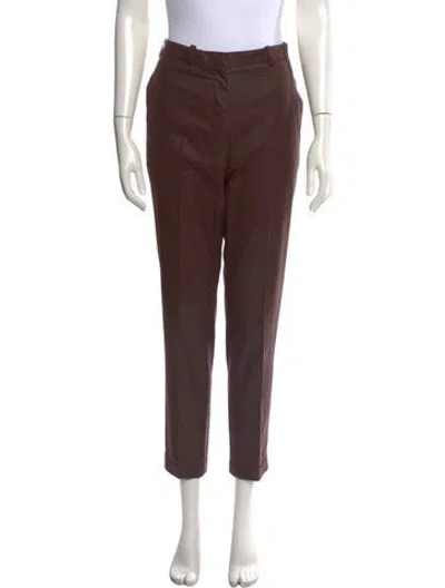 Pre-owned Hermes Straight Leg Pants In Brown