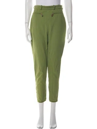 Pre-owned Hermes Straight Leg Pants In Green
