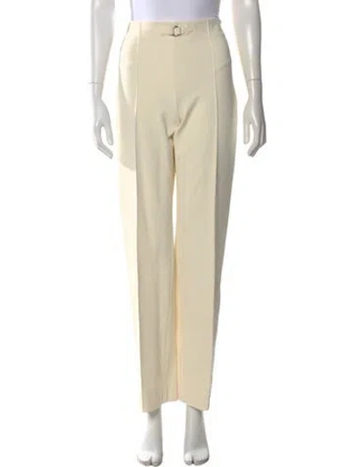 Pre-owned Hermes Straight Leg Pants In Neutral