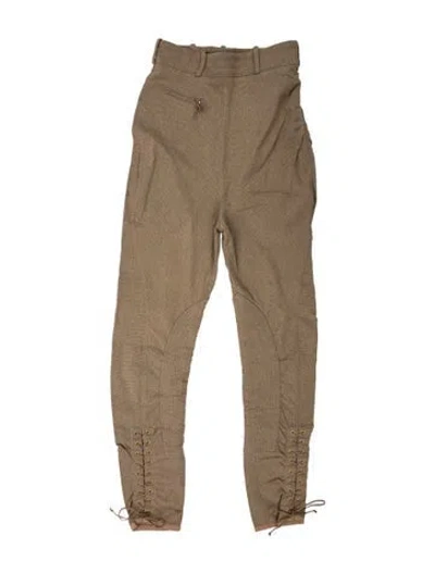 Pre-owned Hermes Straight Leg Pants In Neutrals