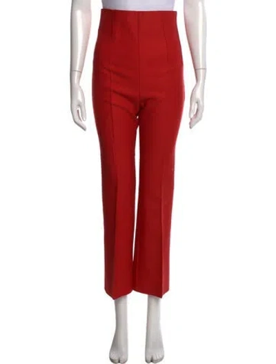Pre-owned Hermes Straight Leg Pants In Orange