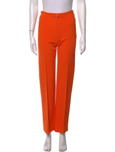 Pre-owned Hermes Straight Leg Pants In Orange