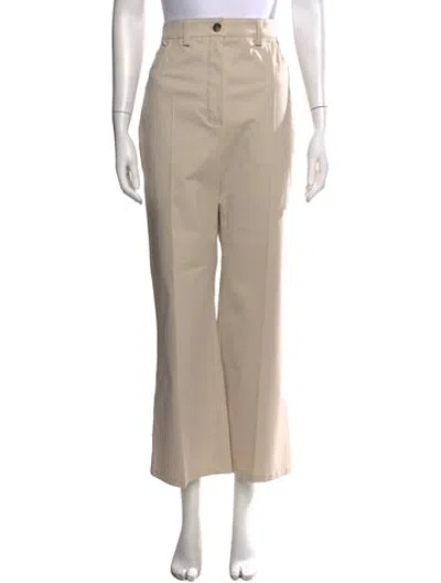Pre-owned Hermes Straight Leg Pants W/ Tags In Neutrals