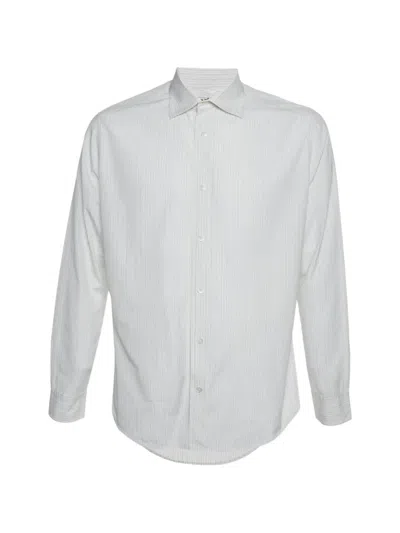 Pre-owned Hermes Striped Button-up Shirt In White