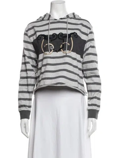 Pre-owned Hermes Striped Jacket In Grey